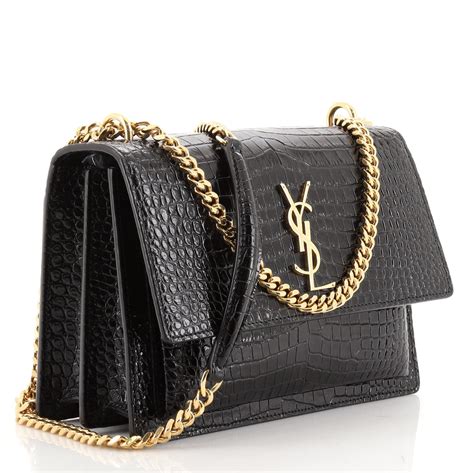 ysl crocodile crossbody bag|saint laurent crocodile bag.